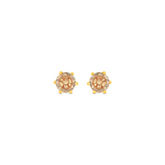 22K Gold Fiery Yellow Stud Earrings